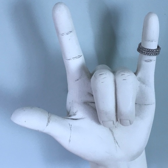 ETERNITY CZ DIAMOND BAND, Sz 8.5, Set of 3 Rings - Picture 6 of 8